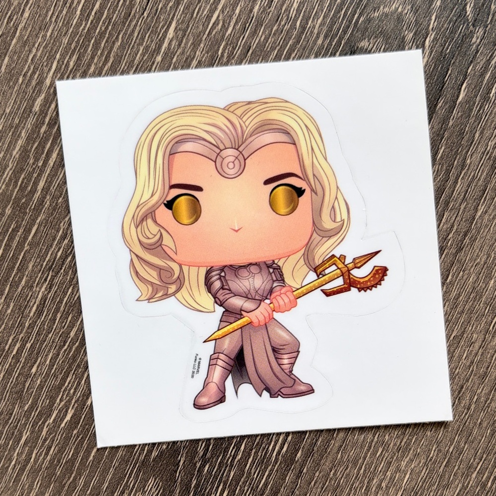 ❤️$5 Marvel Eternals Funko Pop Thena Decal Sticker Collector Corps 2021